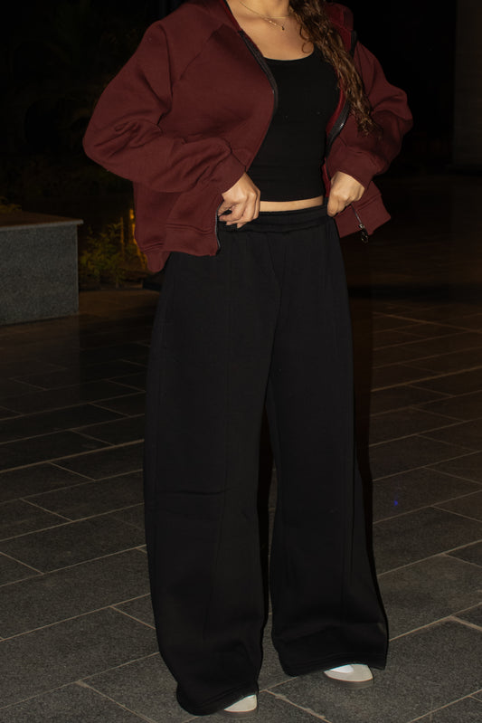 Wide-Leg Sweatpants